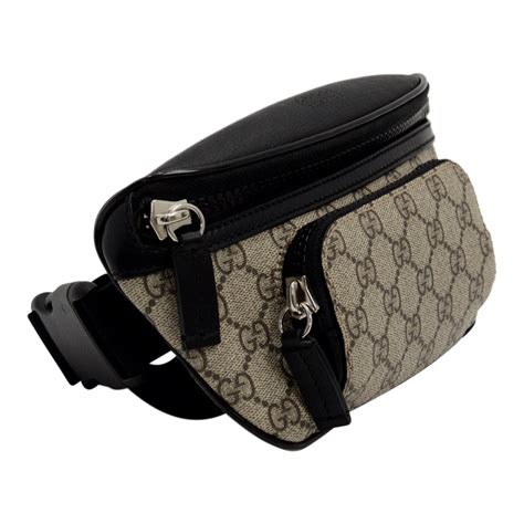 gucci black gg supreme belt bag|Gucci waist pouch belt bag.